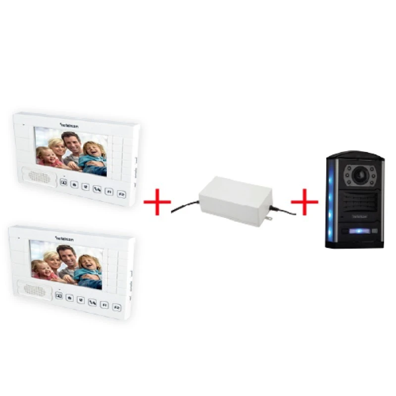 TYPHOON 4.3’’ Renkli Dokunmatik LCD Görüntülü Villa Kitler Obsidian(İkili)